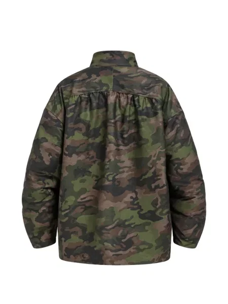 Geacă Weili Zheng cu imagine cu model camuflaj verde
