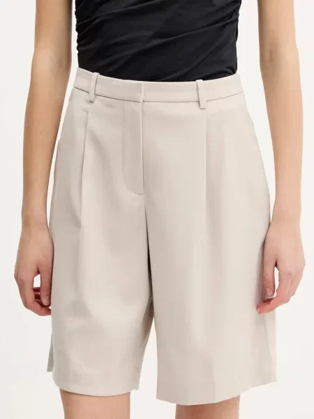 Kraťasy Abercrombie & Fitch high waist béžová