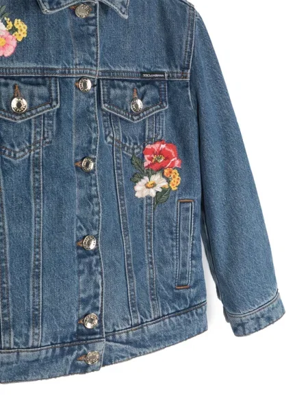 Dětska džínová bunda Dolce & Gabbana modrá