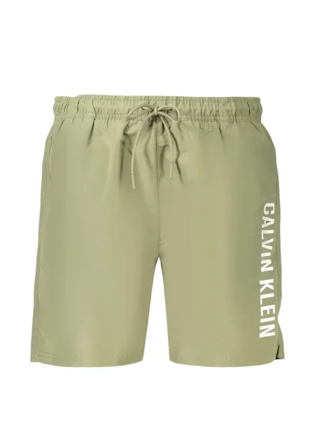 Slip de baie Calvin Klein cu imagine cu cordon verde