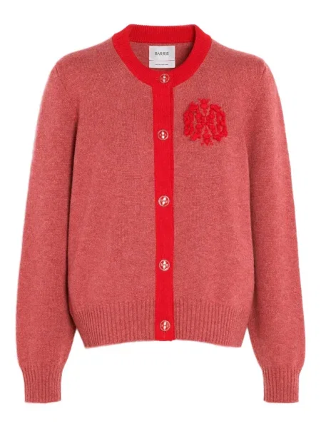 Cardigan Barrie cu broderie din cașmir