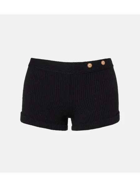 Pantaloni scurți Isabel Marant de lână negru