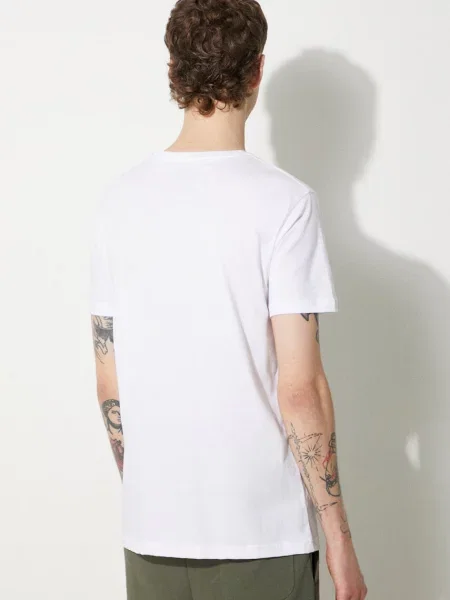 Маленькая футболка Alpha Industries с принтом белая