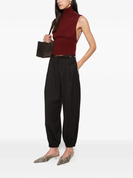 Pantaloni Max Mara conici maro