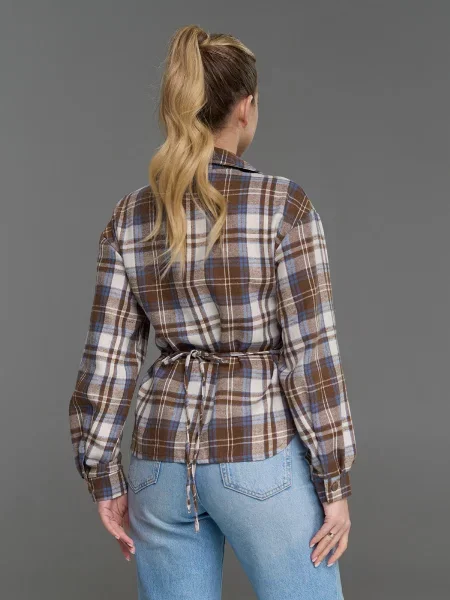 Сорочка повсякденна ISSA Plus мультиколор комбінований верх