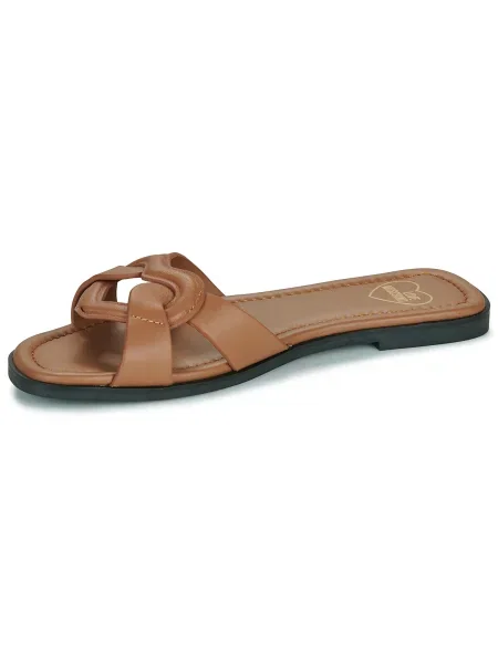 Pantofi Love Moschino cu motiv cu inimi maro
