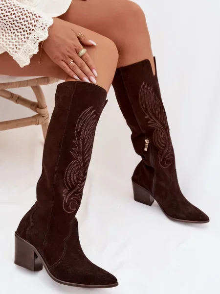 Škornji Zazoo iz semiša rjava