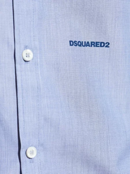 Cămașă Dsquared2 cu broderie albastru
