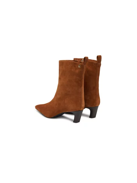 Čizme Tommy Hilfiger Kitten Heel Suede Ankle Boot narančasta