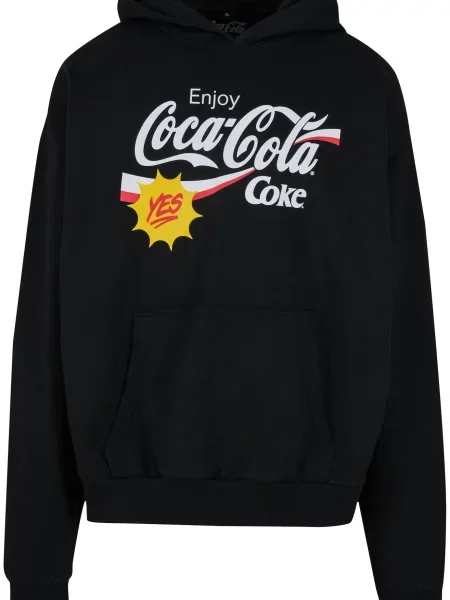 Merchcode Mikina Coca Cola Refreshed žlutá / černá bílá
