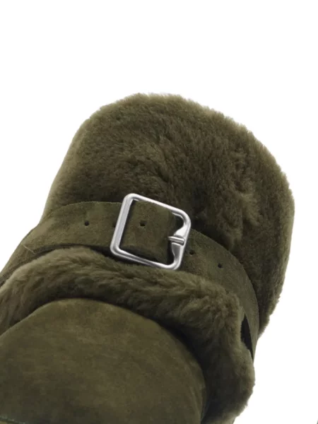Iš natūralios odos auliniai batai Burberry žalia