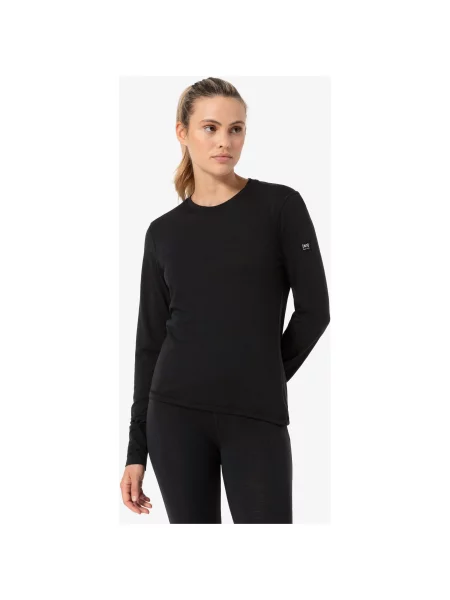 SUPER.NATURAL Koszulka z długim rękawem merino XS czarna