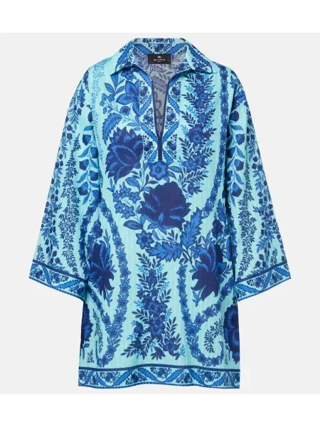 Rochie Etro cu model paisley albastru
