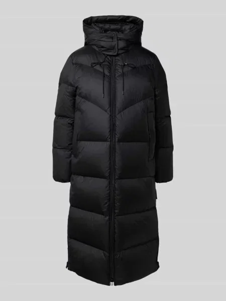 Płaszcz puchowy o kroju relaxed fit z odpinanym kapturem Marc O'polo Denim czarny