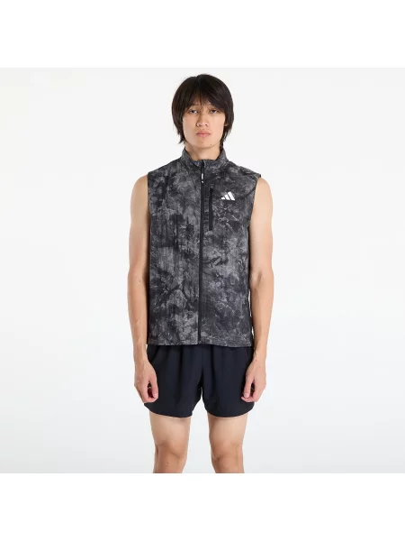 Vestă adidas Own The Run Spray Dye Vest Grey Four XL gri