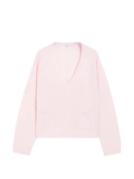 Pulover Aspesi cu decolteu în V roz