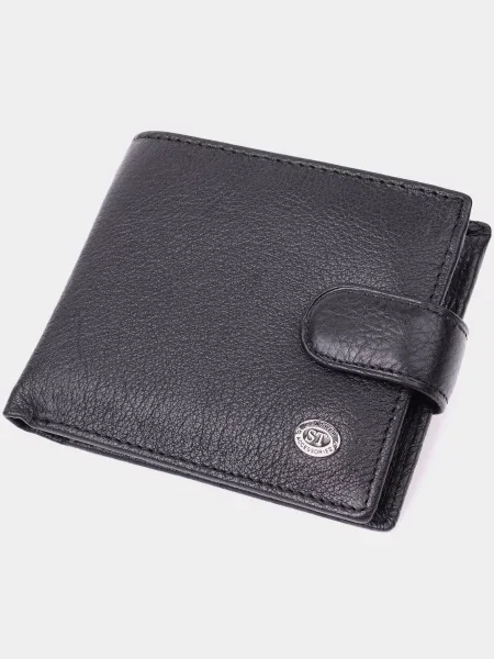 ST Leather Accessories Гаманець Шкіра чорний