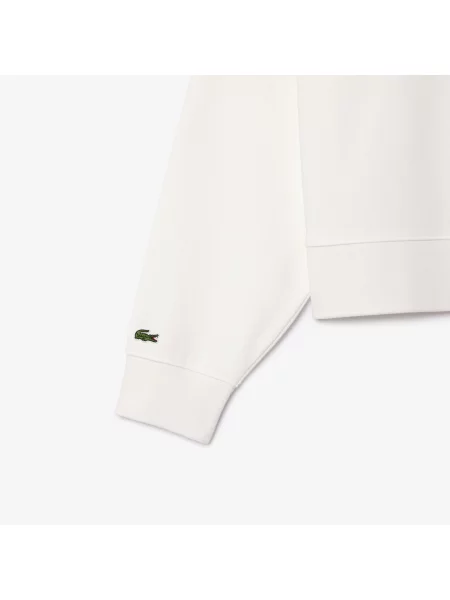 Lacoste Polarowa Bluza biała