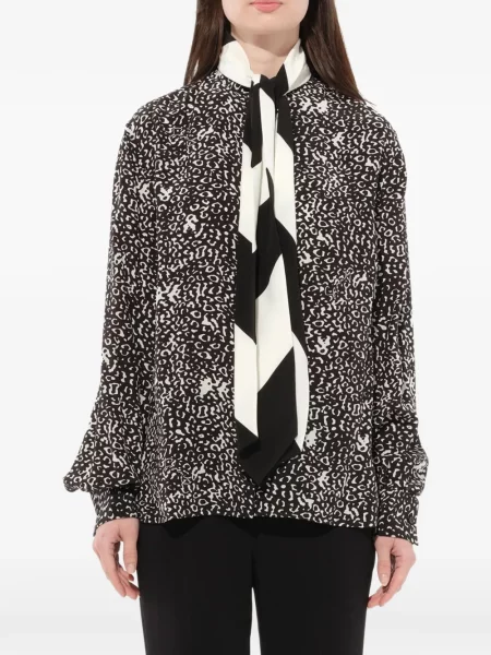 Cămașă Givenchy cu imagine cu model leopard negru