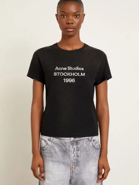 Acne Studios T-Shirt schwarz czarna