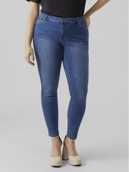 Vero Moda Curve Blugi Fanya albastru