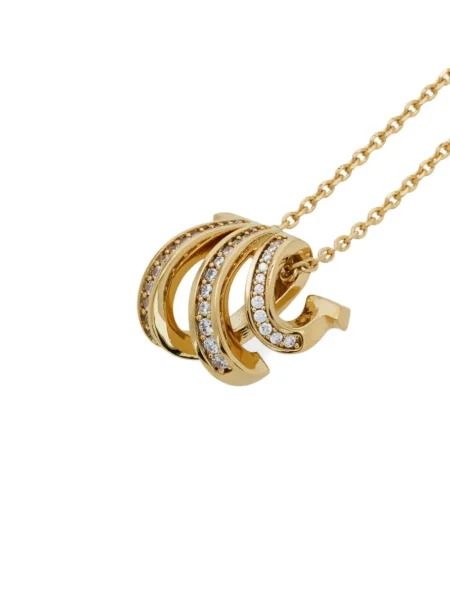 Colier Ferragamo de cristal auriu