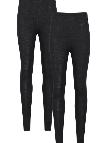 Merino spodnie termoaktywne opakowanie zbiorcze Black