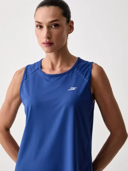 Skechers топ за трениране дамски синьо