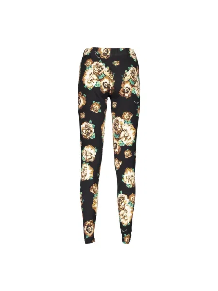 Legginsy Cavalli Class z nadrukiem czarne