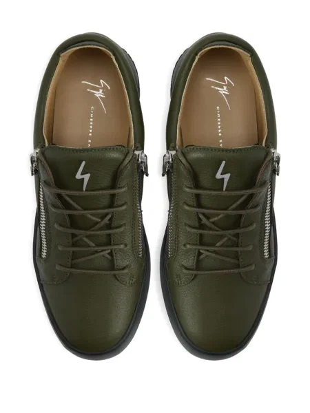 Δερμάτινα sneakers Giuseppe Zanotti Frankie πράσινο