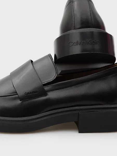 Кожаные лоферы Calvin Klein черные