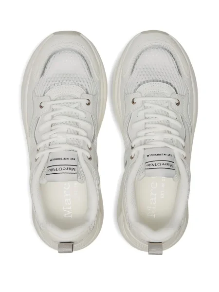Sneakerși Marc O'polo plasă chunky alb