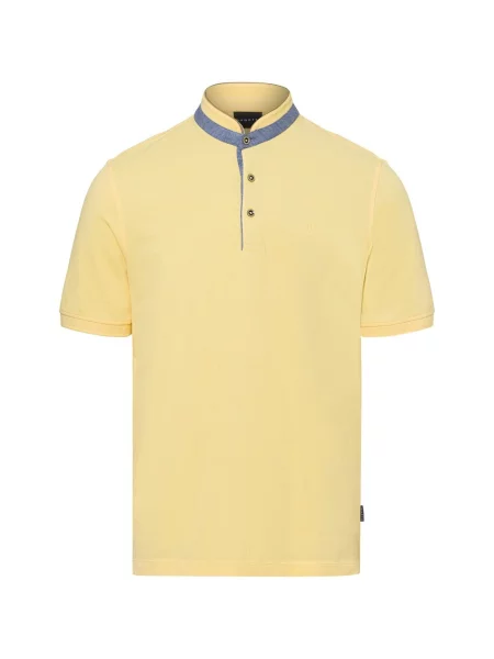 Bugatti koszulka polo Mężczyźni jednolity M żółty
