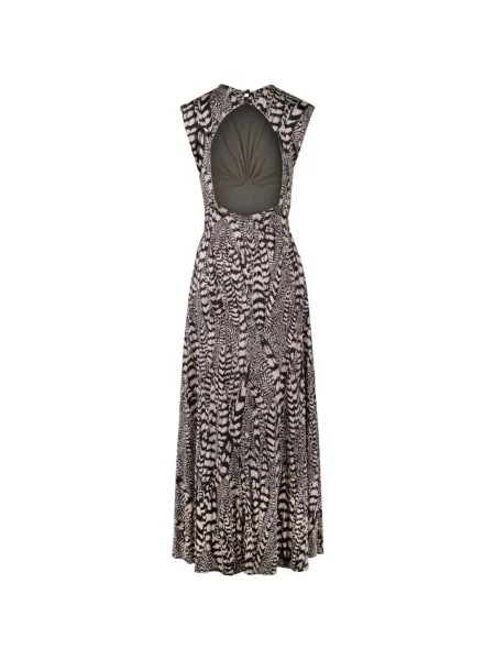 Rochie maxi Johanna Ortiz cu pene negru