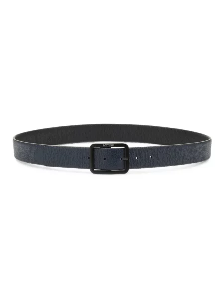 Cu centură reversibil curea Lottusse din piele albastru