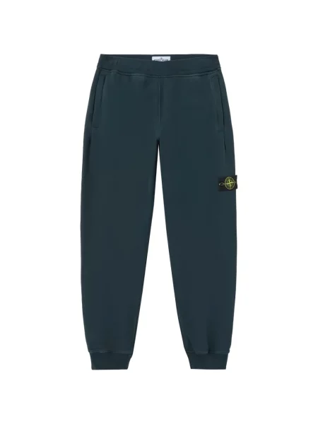 Pantaloni Stone Island cu strasuri alergare verde