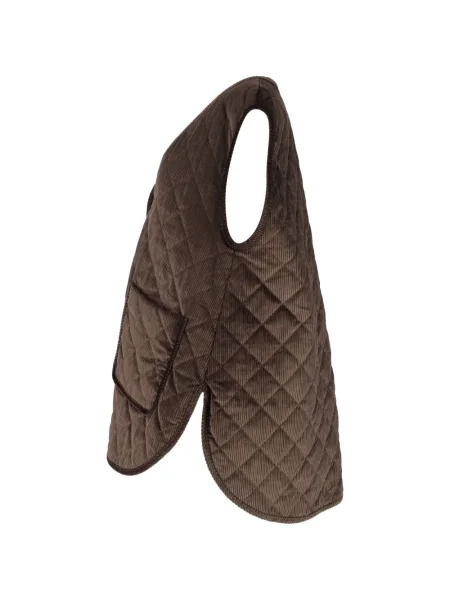 Pikowana kamizelka Toteme sztruksowa brązowa