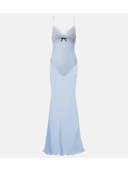 Rochie Self-portrait din dantelă albastru