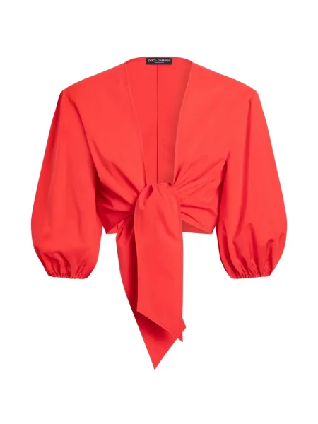 Top Dolce & Gabbana din poplin roșu