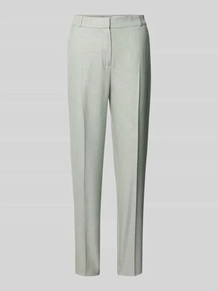 Spodnie z tkaniny o kroju slim fit z mieszanki z kantami Comma