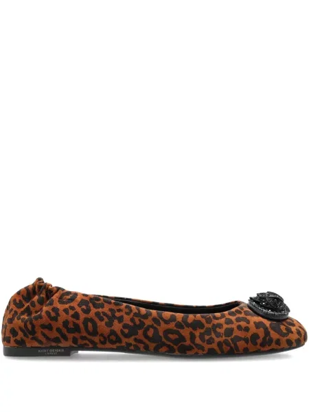 Balerini Kurt Geiger London cu imagine cu model leopard maro