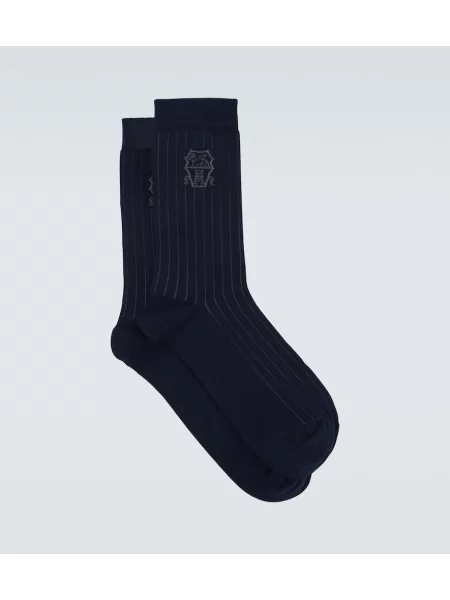 Șosete Brunello Cucinelli tricotate albastru