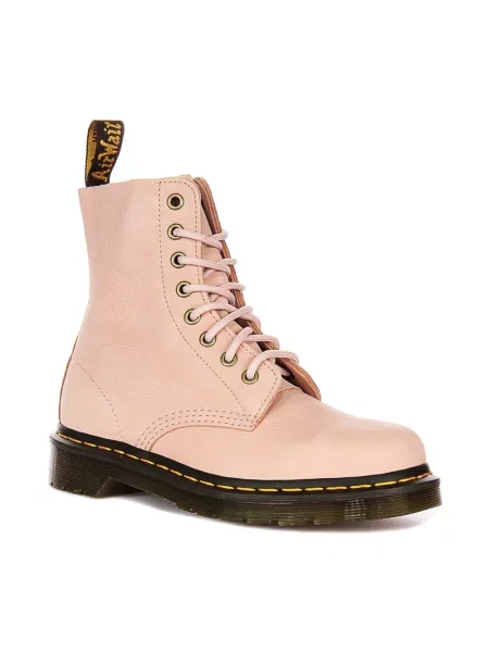 Botki Dr. Martens skórzane różowe