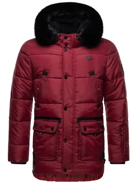 STONE HARBOUR Geacă de iarnă Mironoo roșu bordeaux negru