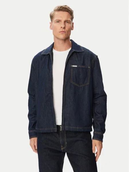 GUESS JEANS Přechodná bunda tmavě modrá