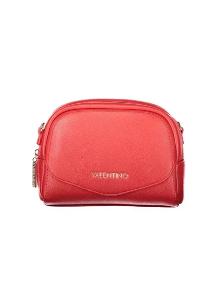 Lniana torebka Valentino Bags czerwona