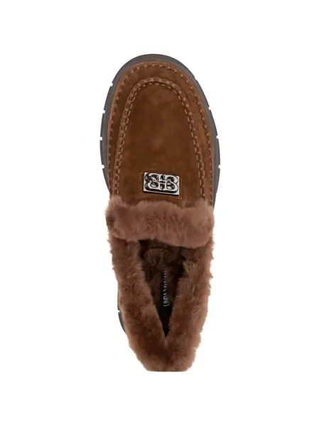Szarvasbőr loafer Linda Baumann barna