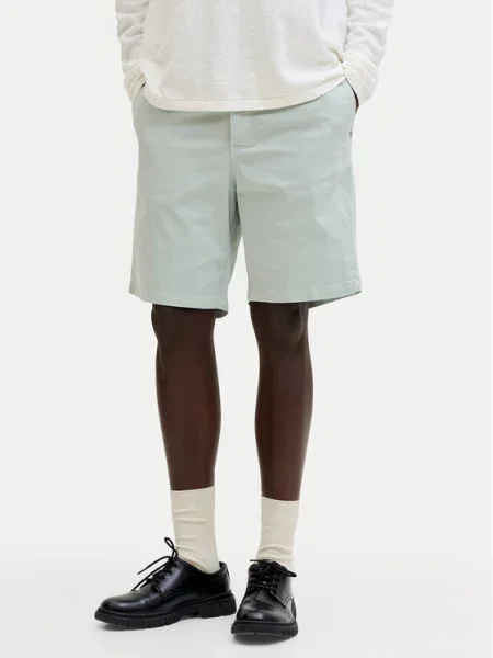 JACK & JONES „Chino“ stiliaus kelnės JPSTACE VANCE pastelinė žalia mėlyna