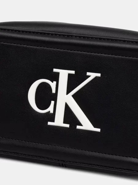 Műbőr kézitáska Calvin Klein fekete