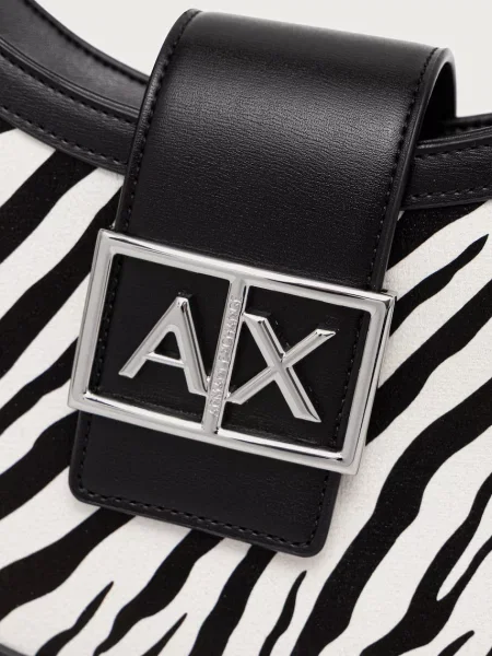 Кожаная сумка хобо Armani Exchange